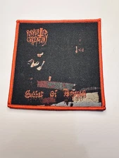 PERVERTED CEREMONY, SABBAT OF BEHEZAEL, RED BORDER, 4X4 INCHES, WOVEN PATCH