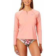 Hurley Women's UPF 50 Long Sleeve Rashguard   Sun Protection Swim Shirt