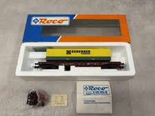 Roco H0 46356 Tiefladewagen mit Sattelauflieger Schenker neuwertig OVP
