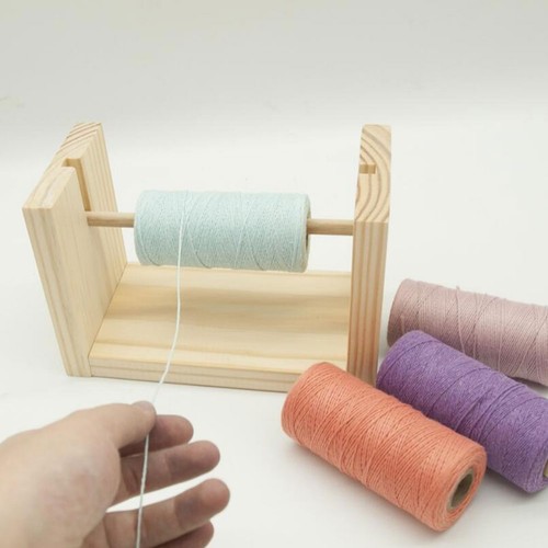Twine Holder French Handcrafted Wooden Thread Spool Line String Weaving Acce NEW - Picture 11 of 12