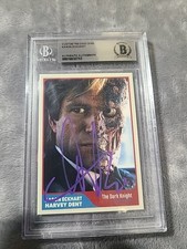 Aaron Eckhart Signed Two-face Card The Dark Knight Rare!! BAS