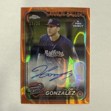 2024 Topps Pro Debut - Chrome Jacob Gonzalez #PDC-19 Orange Lava Refractor /25