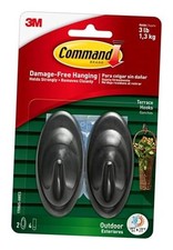  Outdoor Terrace Hooks, 2 Hooks and 4  Strips, Damage-Free Hanging Contemporary 1.89 per strip