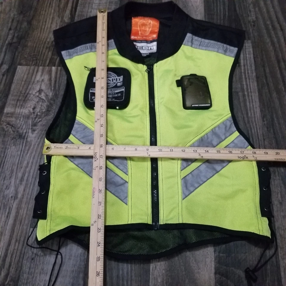 Chaleco Icon Mil Spec Amarillo Fluorescente Seguridad Talla Regular Hombre’s Militar Seguro Foto 2 de 4