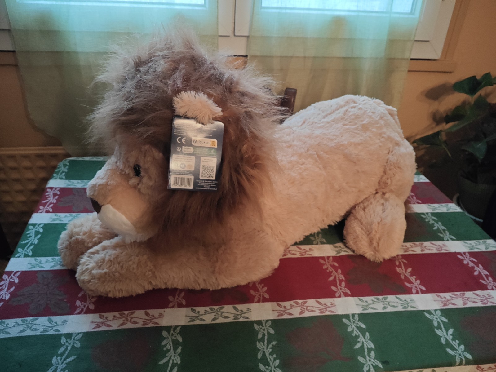 Peluche géante dinosaure anti anxiété grand doudou lavable