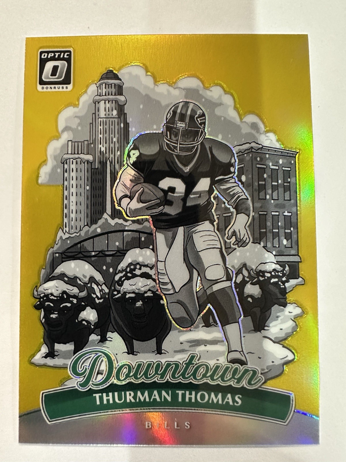 2025 Panini Donruss Optic Thurman Thomas GOLD DOWNTOWN /10 Bills CASE HIT 🔥🔥