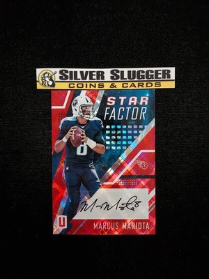 2017 Marcus Mariota Panini Unparalleled Star Factor Auto Diamond Awe Red /25