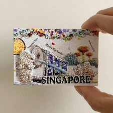 Singapore Merlion Park Tourist Gift Souvenir 3D Resin Refrigerator Fridge Magnet