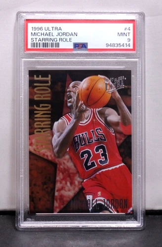 1996 MICHAEL JORDAN FLEER ULTRA STARRING ROLE #4 PSA 9 MINT LOOK!