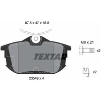 Textar 2354901 Bremsbelagsatz FüR Mitsubishi Volvo Smart Proton Colt Carisma DA