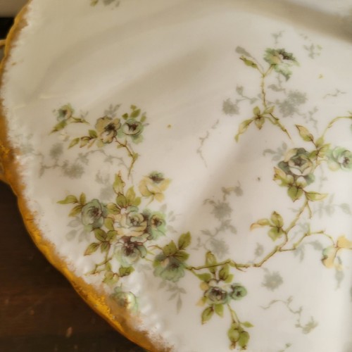 Haviland Limoges Schleiger Frankreich runde Gemüseschale mit Deckel Wildrosen - Bild 5 von 11
