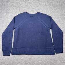 NWT Gap Women's S M Navy Blue Crew Neck Fisherman Pullover Sweater Cozy