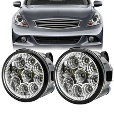 For Infiniti Q40 2015 Front Bumper LED Fog Light Lamp Left&Right Side Clear Lens