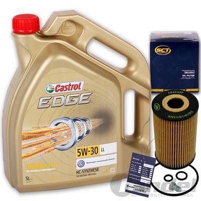 ÖLFILTER+CASTROL 5W30 ÖL TDI für AUDI A1 A3 A4 A5 A6 Q3 VW GOLF 5 6 TOURAN