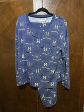 Harry Potter Hogwarts Ladies 2-Piece Pajamas Lounge Set, Medium , Blue
