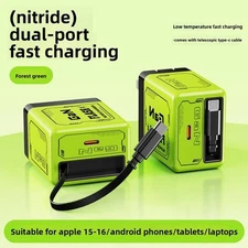 GaN Charger Scalable 120W Max Fast Charger Module With Type C & USB Ports 2 In 1