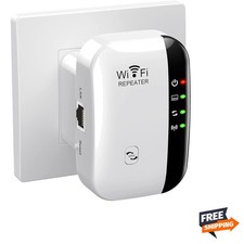 Reliable WiFi Extender with Ethernet Port - Easy Setup for 3000sq.ft Coverage