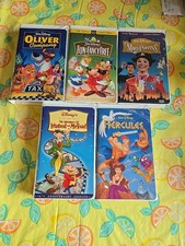 Walt Disney Movie Masterpiece Collection Vintage VHS Tapes Lot Of 10 Clamshell