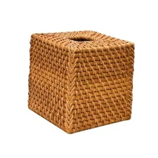  Tissue Box Holder, Tissue Box Cover Square for Table Decoration and Rattan