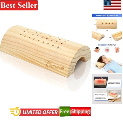 Ergonomic Spruce Wooden Sauna Pillow - Ventilated Design for Ultimate Comfort
