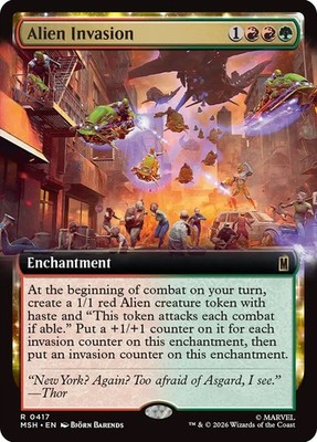 MTG Alien Invasion Extended Art - Marvel Super Heroes #417