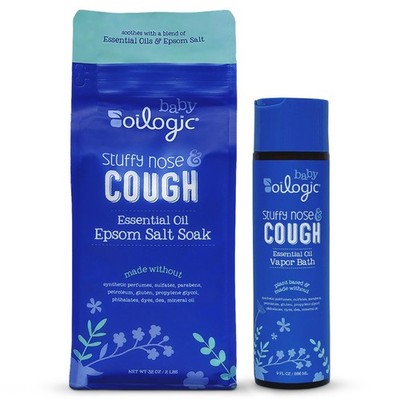 Baby Stuffy Nose & Cough Power Bundle with Vapor Bath & Epsom Salt Soak - Bab...