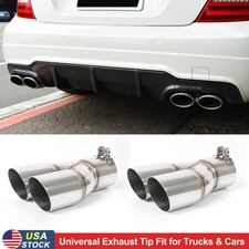 Pair 3 In 3 Out 9.5 Overall Length Stainless Steel Angle Cut Exhaust Tip Us Pair 3 In 3 Out 9.5 Overall Length Stainless Steel Angle Cut Exhaust Tip Us