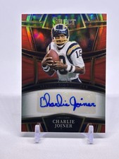 2022 Panini Select - Select Signatures Charlie Joiner #SSP-CHJ Red Prizm /75...