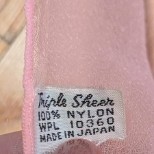 vintage triple sheer made in japan 50s 60s pink head neck scarf mod retro 26"