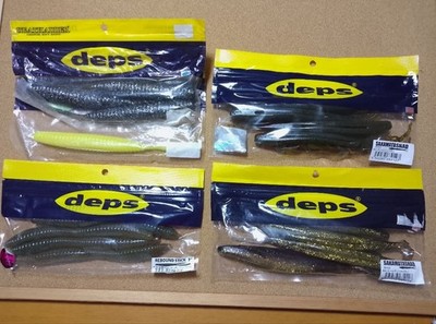 deps Rebound Stick 7'' + Sakamata Shad 8'' + Death Adder 8'' Worm Set Japan