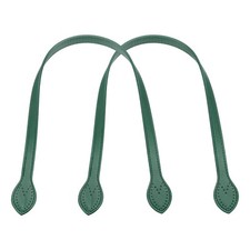 Leather Bag Handle, 2 Pcs 23.6" l 5/8" W Leather Purse Straps, Green