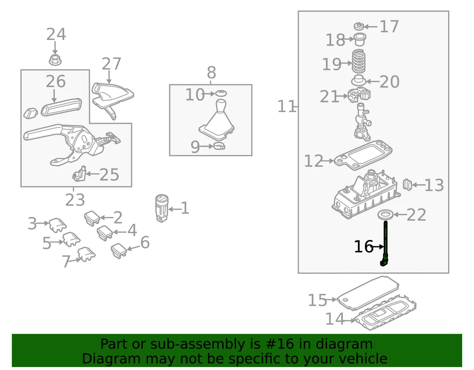 Conjunto de alavanca Volkswagen genuíno 1K0-711-112-B - Imagem 2 de 3