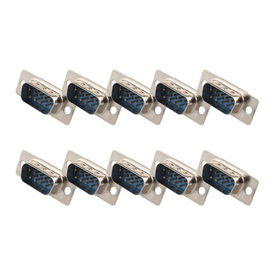 10PCS Computer DB9 Male Connector Adapter Solder Type 9 Pin D-SUB Connectors PC