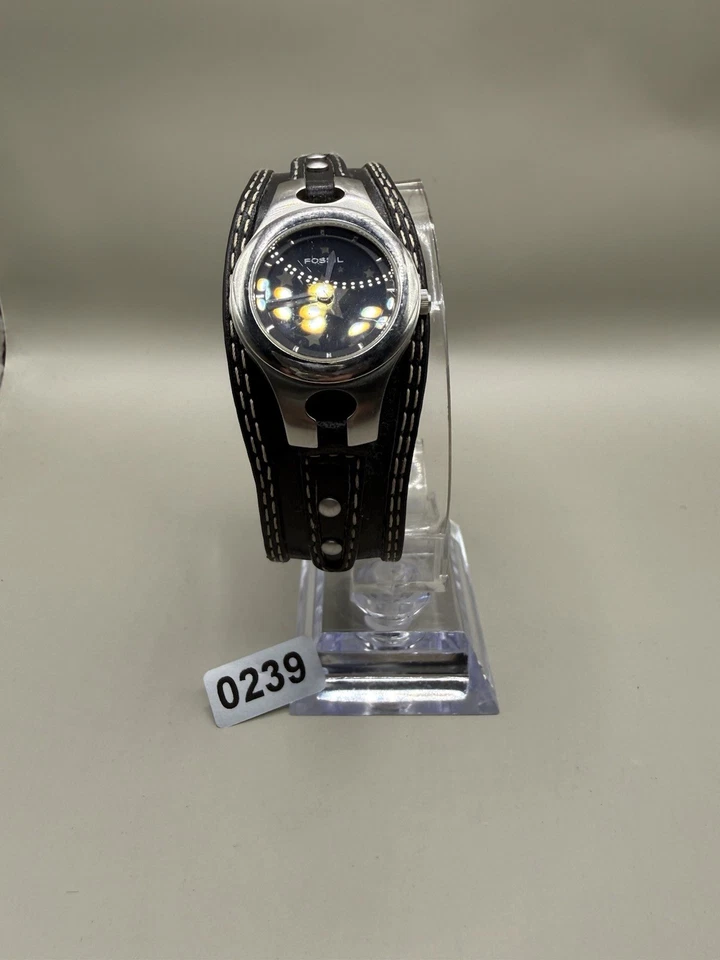 Reloj Fossil Big Tic ES-9674 para mujer 25 mm tono plateado animación de estrellas #0239 Foto 4 de 4