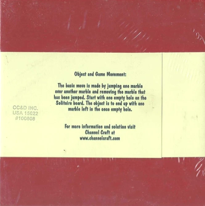 Triangle Solitaire, Family Travel Game NEW Wooden Box, Made USA, Marble Strategy - Image 2 of 3