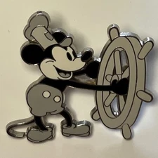 Disney Parks Mickey Mouse Booster Collection Steamboat Willie Pin (PP41782)