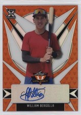 2021 Leaf Valiant Orange 96/99 William Bergolla #BA-WB2 Auto 0wr9