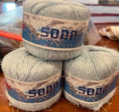 Lot Of 3 Katia Soda Yarn Skeins Tintada NEW