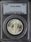1941 WALKING LIBERTY HALF DOLLAR 50C PCGS MS64 (PQ178)