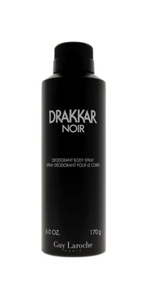 DRAKKAR NOIR by Guy Laroche for Men DEODORANT BODY SPRAY 6 oz Brand New