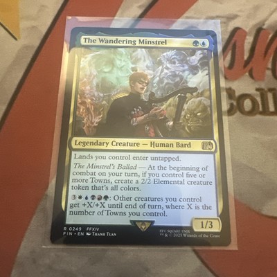 mtg final fantasy the wandering minstrel (Borderless) (Surge Foil) The Minstrels Ballad At the beginning of combat on your turn The Wandering Minstrel | Final