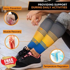 Doc Miller Calf Compression Sleeve 20-30mmHg Footless 1 Pair