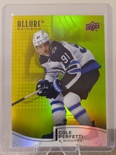2021-22 Upper Deck Allure Cole Perfetti Yellow-Green Color Flow RC #R-5 Jets