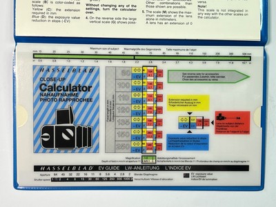 HASSELBLAD Close Up Calculator / Bedienungsanleitung / Englisch