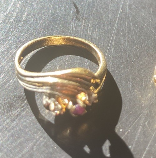 Gold Ring 14k Ruby and Diamond - image 3