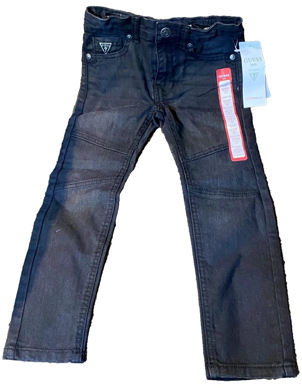 M2 !WOW! NWT GUESS Boys Size 4 5 Black Jeans (They run big)