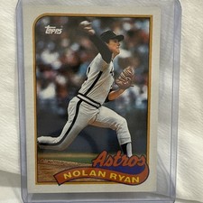 1989 Topps - #530 Nolan Ryan Pitcher Houston Astros mint condition one of a kind