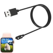 Universal 2 Pin Smart Watch USB Magnetic Charger Data Cable Charging Cord
