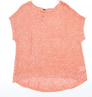 Quix Damen Pullover Rosa Rundhals Acrylmischung Größe S
