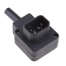 Rewireable Right Angled IEC Male 10A C14 240V Kettle DIY Connector 3 PIN